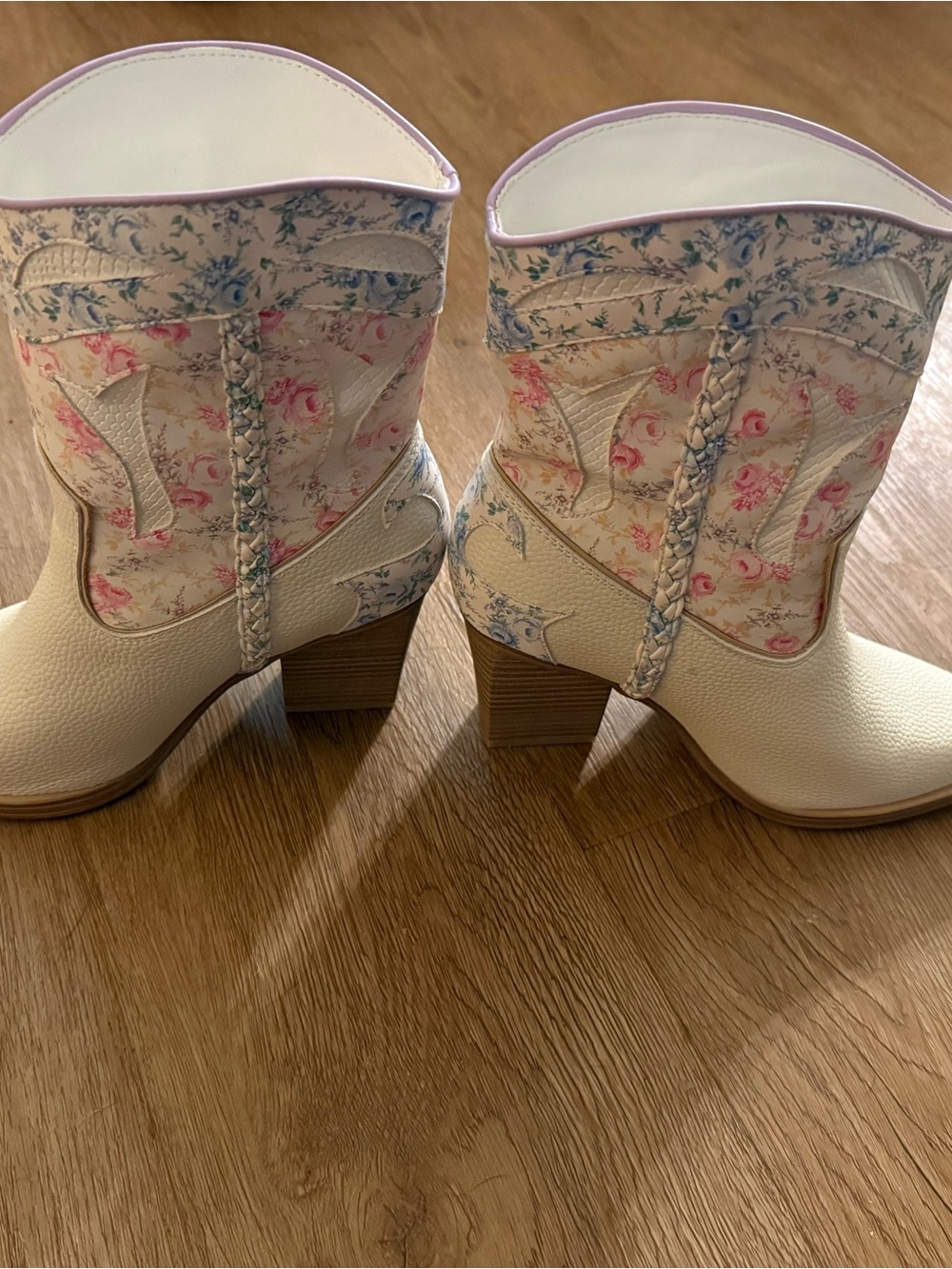 Women's Cream Western Floral Ankle Boots from Altar’d State - Picture 5 of 8